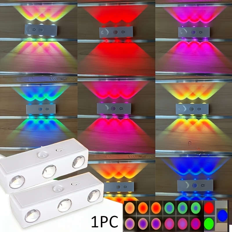 6pcs Eyelets, Cat Eye Induction Led Wall Light, Rechargeable Tri-color Adjustable Night Light, Suitable For Bedroom Staircase Closet Bathroom, Motion Sensor Bedside Lamp Wireless Installation