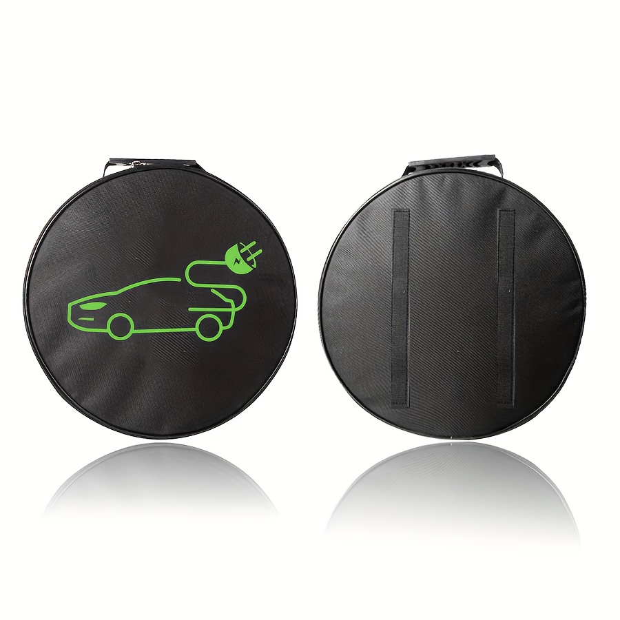 TEMU Large Capacity Ev Charger Organizer Bag - Nylon Storage Bag For 393.7-590.55inch Cables, Portable Electric Car Charging Accessory, Cable Holder,