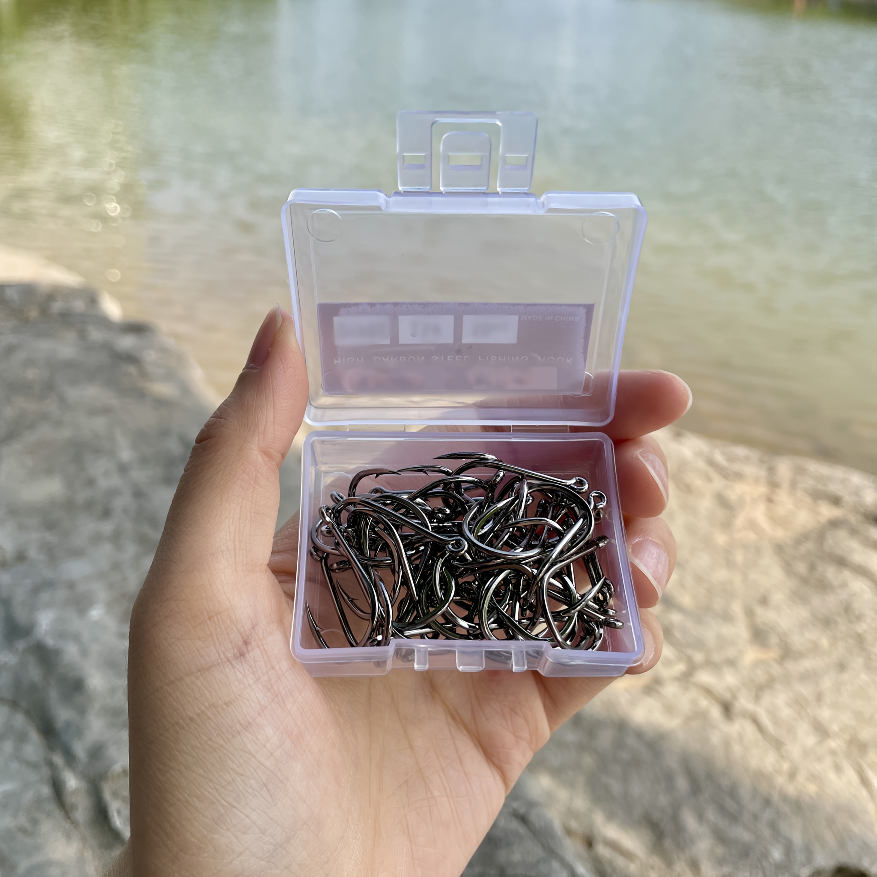 carbon   hooks 50 100pcs box fishing bait durable head fishing tackle