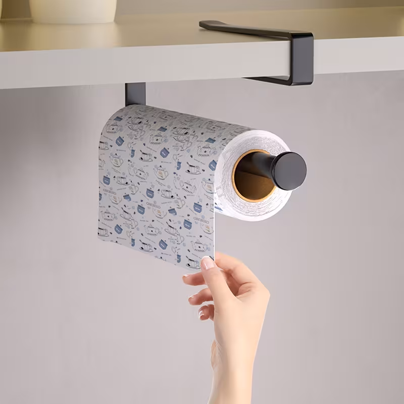 one piece of a paper towel holder for hanging designed for cabinet doors sturdy kitchen roll holder and essential kitchen accessory Product details 6
