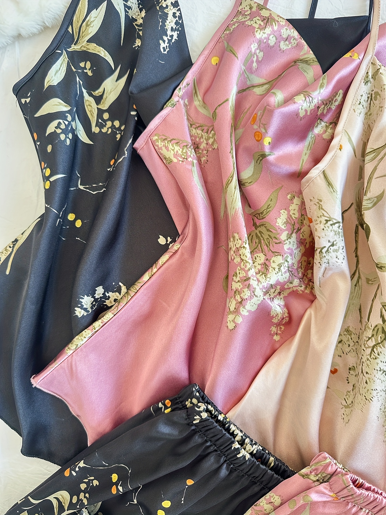 ultimate 6pcs Set of Sleepwear with Cherry Print, Ruffled Neckline, And Long Pants professional-grade 7 ultimate 6pcs Set of Sleepwear with Cherry Print, Ruffled Neckline, And Long Pants professional-grade - Image 7