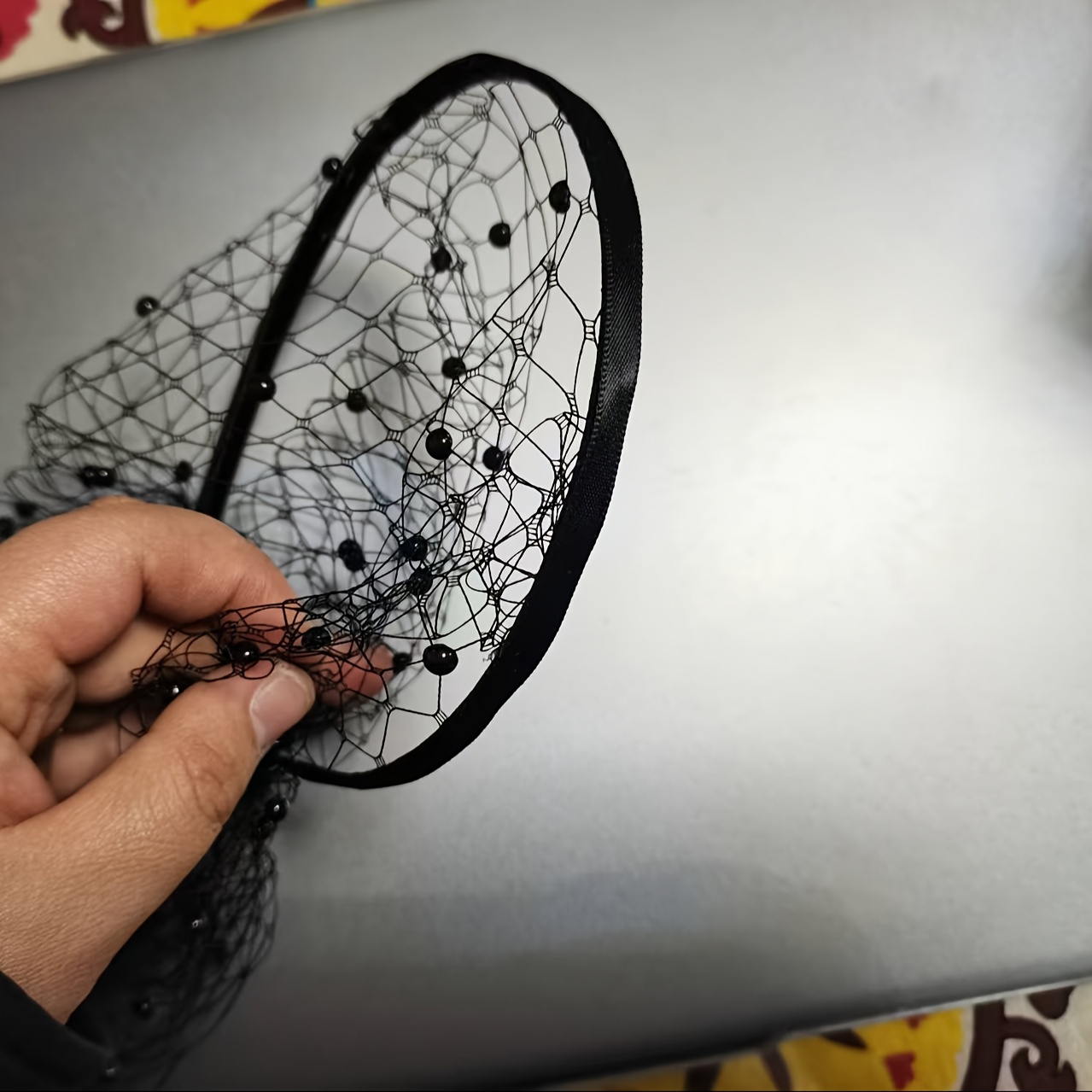 1pc mesh veil headband 1920s flapper veil - Temu display picture 1