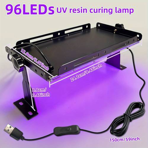 jewelry making tools high angle resin curing lamp large area fast curing with 96 144 high quality lamp beads suitable for sizes of resin molds uniform curing no and no bubbles ideal tool for resin jewelry