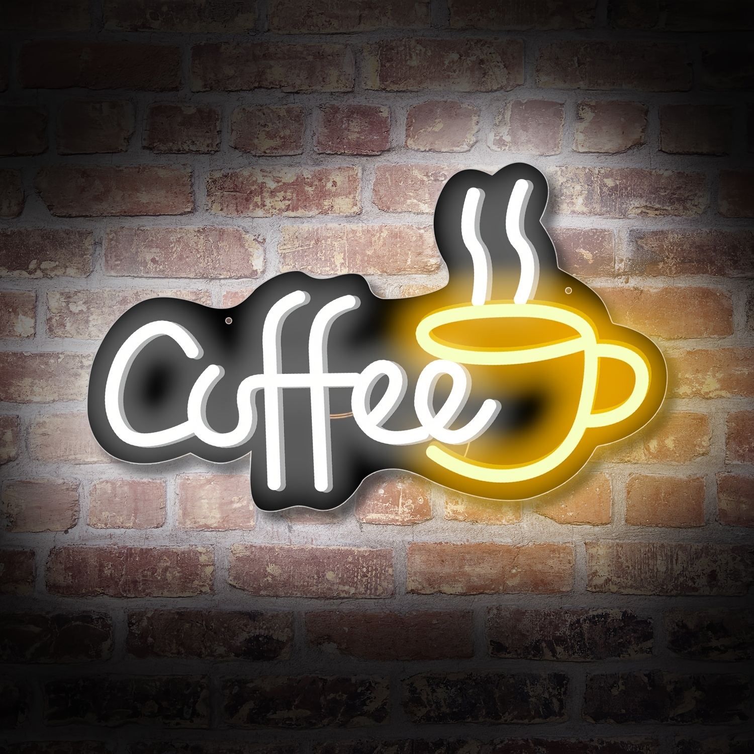 E-shop Flaches 2D "" LED-Neonschild für Wanddekoration, USB-betrieben mit dimmbarem Schalter geeignet für Restaurants, Cafés, Einkaufszentren -