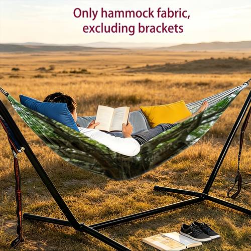 outdoor camping hammock with ultra and support pole portable hammock 260 140cm suitable for single or double person hiking camping mountaineering and self driving tours adjustable straps and buckles