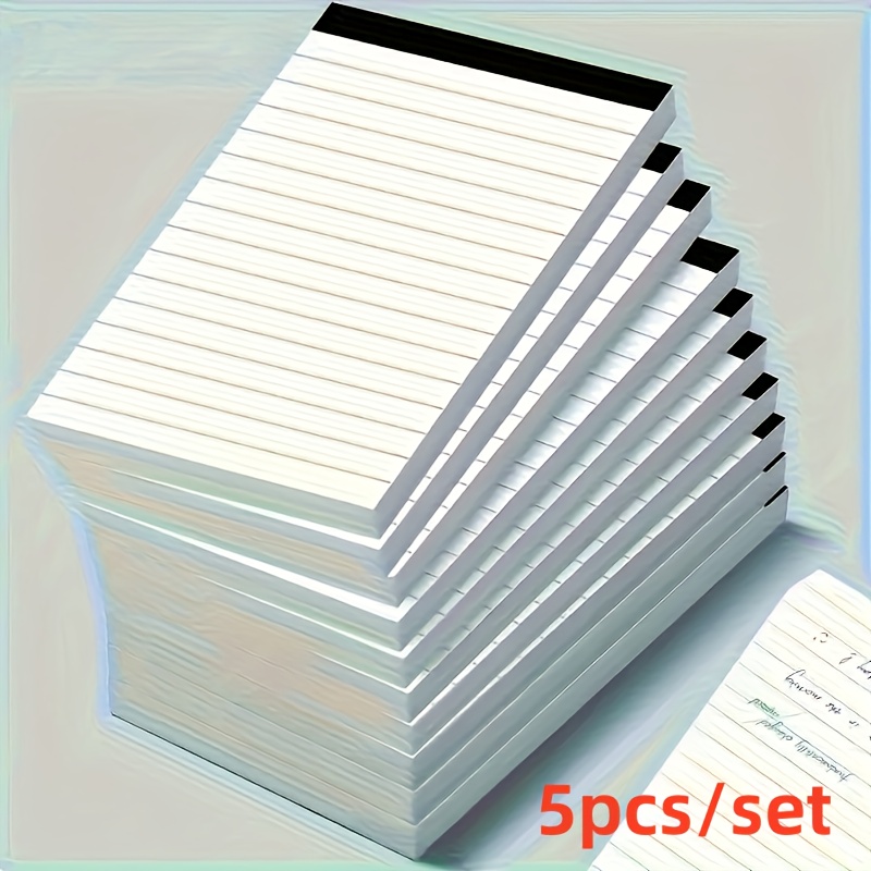 E-shop Set mit 5 Notizblöcken mit Linierung, je 3 x 5 Zoll mit 30 Blatt, für Schule, Büro und Schulanfang