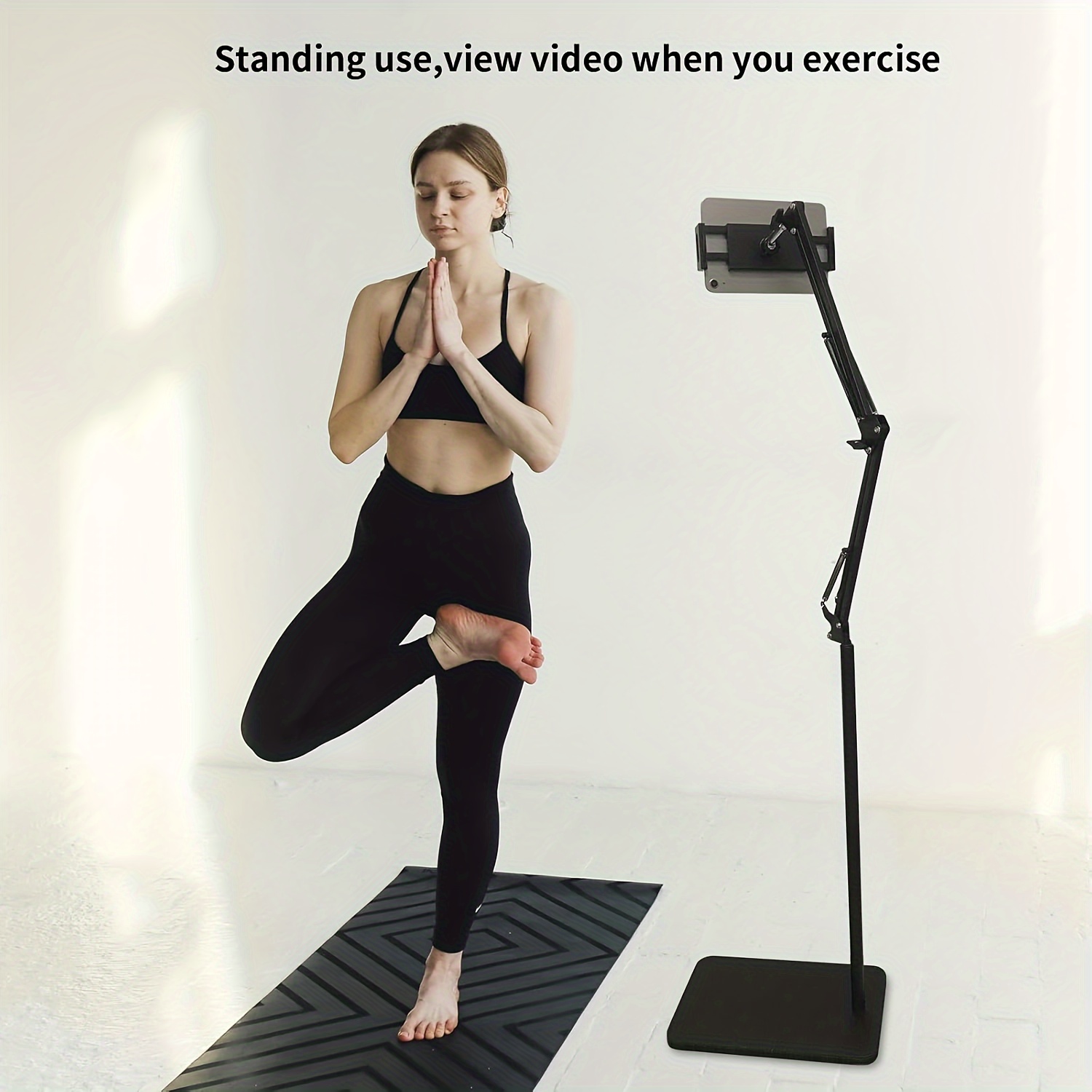 Support De Tablette Réglable En Hauteur - 135 Cm Max, Base Stable, Pour Streaming, Maison Et Extérieur - 3