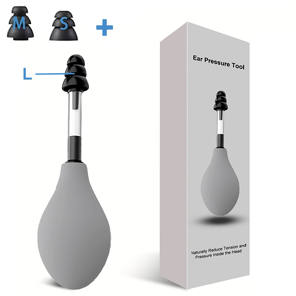 1 Device Xunhaoo Portable Ear Pressure Tool with 3 Sizes Soft Earplugs Suitable for Migraine, Tension Headache & Tinnitus - Travel-Friendly Earplug Massager Device - Image 4