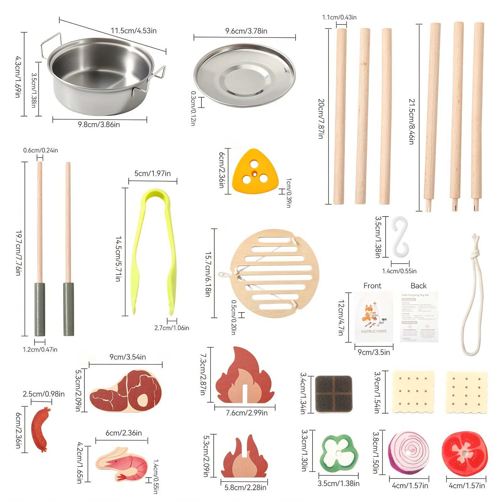 Wooden Kitchen Playset for Children