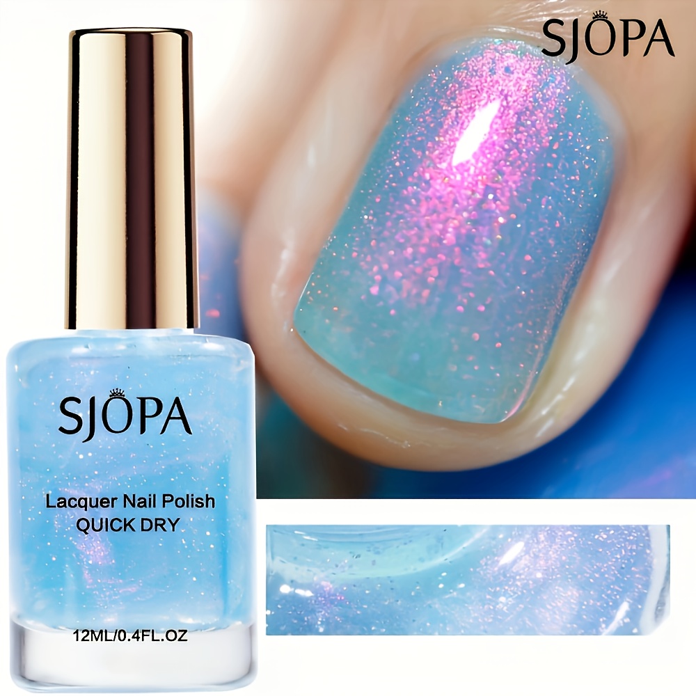 TEMU Sjopa Aurora - Changing Chameleon Nail Polish, 12ml, Quick - Drying, Long - Lasting Shine, Alcohol - Free, Formaldehyde - Free, In Liquid Form,