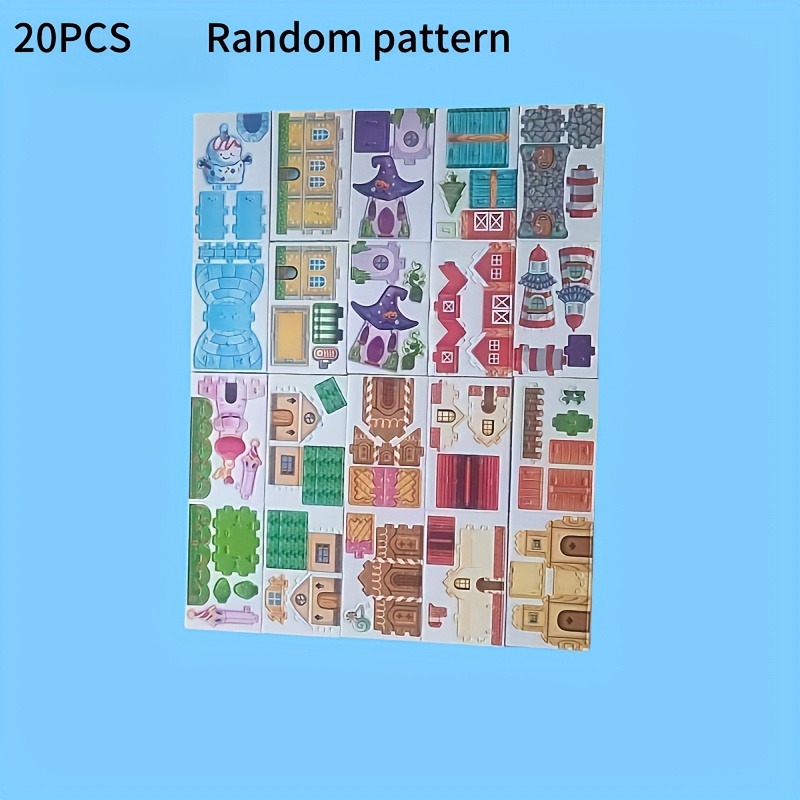 Image of 10/20pcs 3d Puzzle Scene House Miniature Diy Craft Kit, Ideal For Parent-child Interaction, Activity And Sports Gift