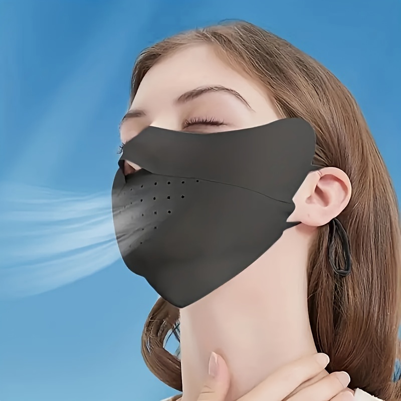 Máscara de Protección Solar de Seda de Hielo y Algodón - Cómoda y