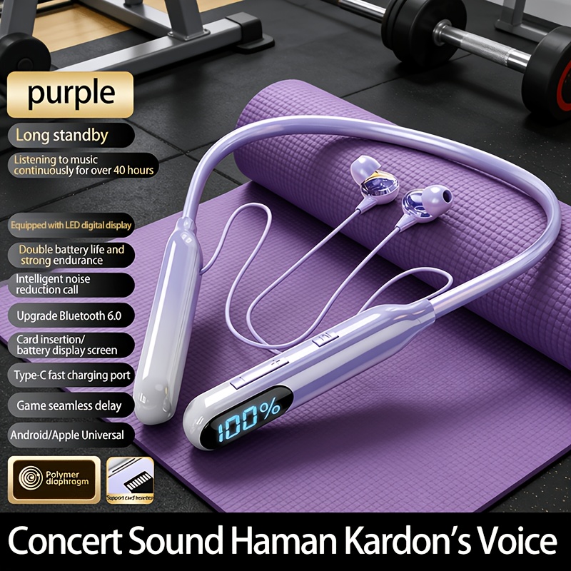 item picture neckband bluetooth earbuds with   quality extended     suitable for sports and commuting hd calls lightweight and portable   pairing strong   universal headphones for   and  