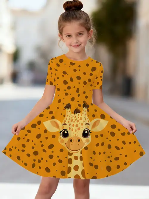 giraffe mini dress Motel sartika flared sleeve giraffe print mini dress in Black and cream-Multi