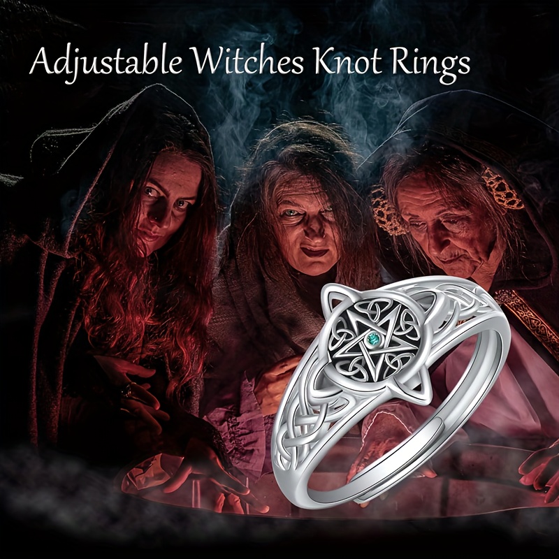 Image of A Magical Celtic Knot , S925 Silver With Synthetic Synthetic Zirconia, A Vintage Women's Ring Perfect For Daily Wear And Gifting. Hypoallergenic Silver, Weight 4.0g