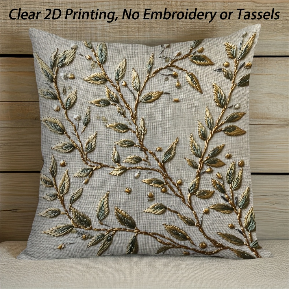 

1pc Spring Living Room Cushion Cover, Featuring 2d Double-sided Printing For Easter Seasonal Sofa Styling, Lightweight Fabric, No Insert Included