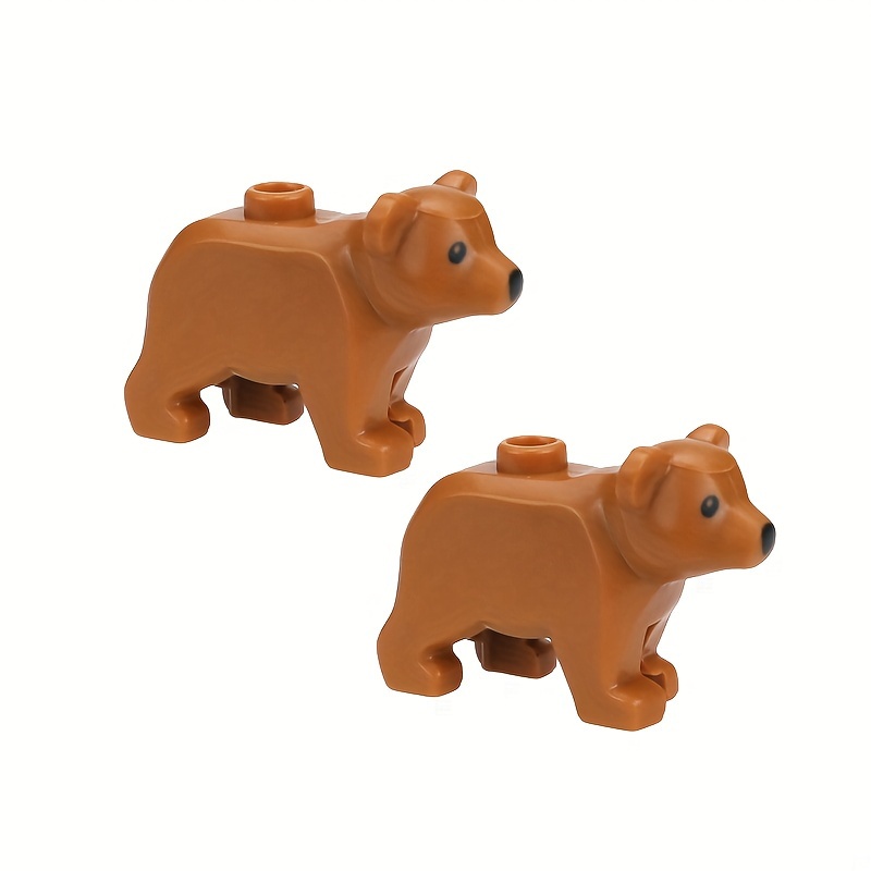 Zoo Animals Building Blocks Panda Brown & Bear Toy