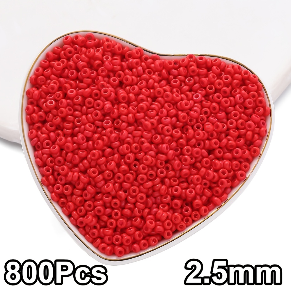 800pcs 2.5mm Multicolor Solid Color Glass Seed Beads