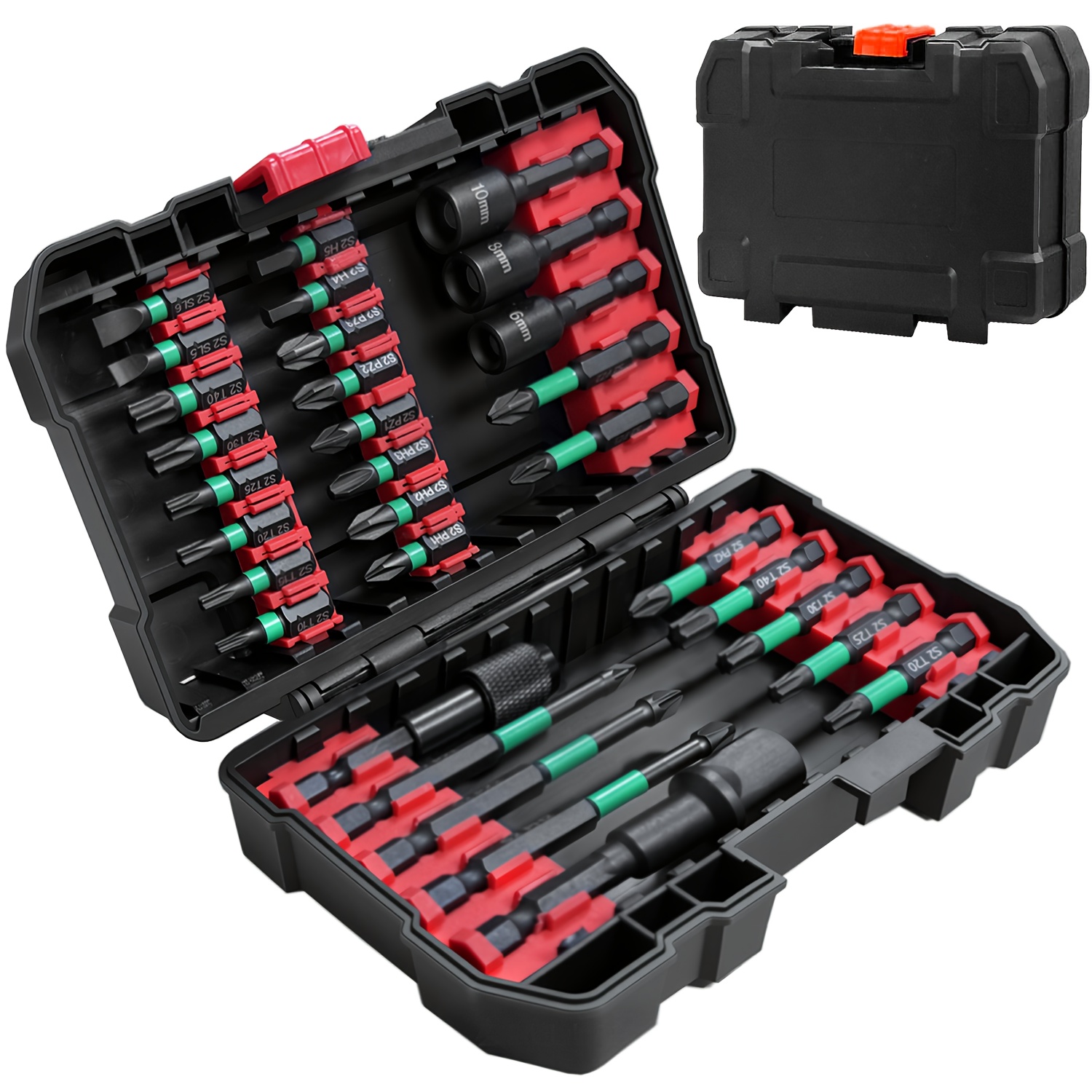TEMU 31pcs Screwdriver Bits Set, Magnetic Bits Nut Drivers, Cnc Machined Torx Bit, S2 Steel Phillips Head Bits(hex, Slotted, ), 1/4" Impact Socket