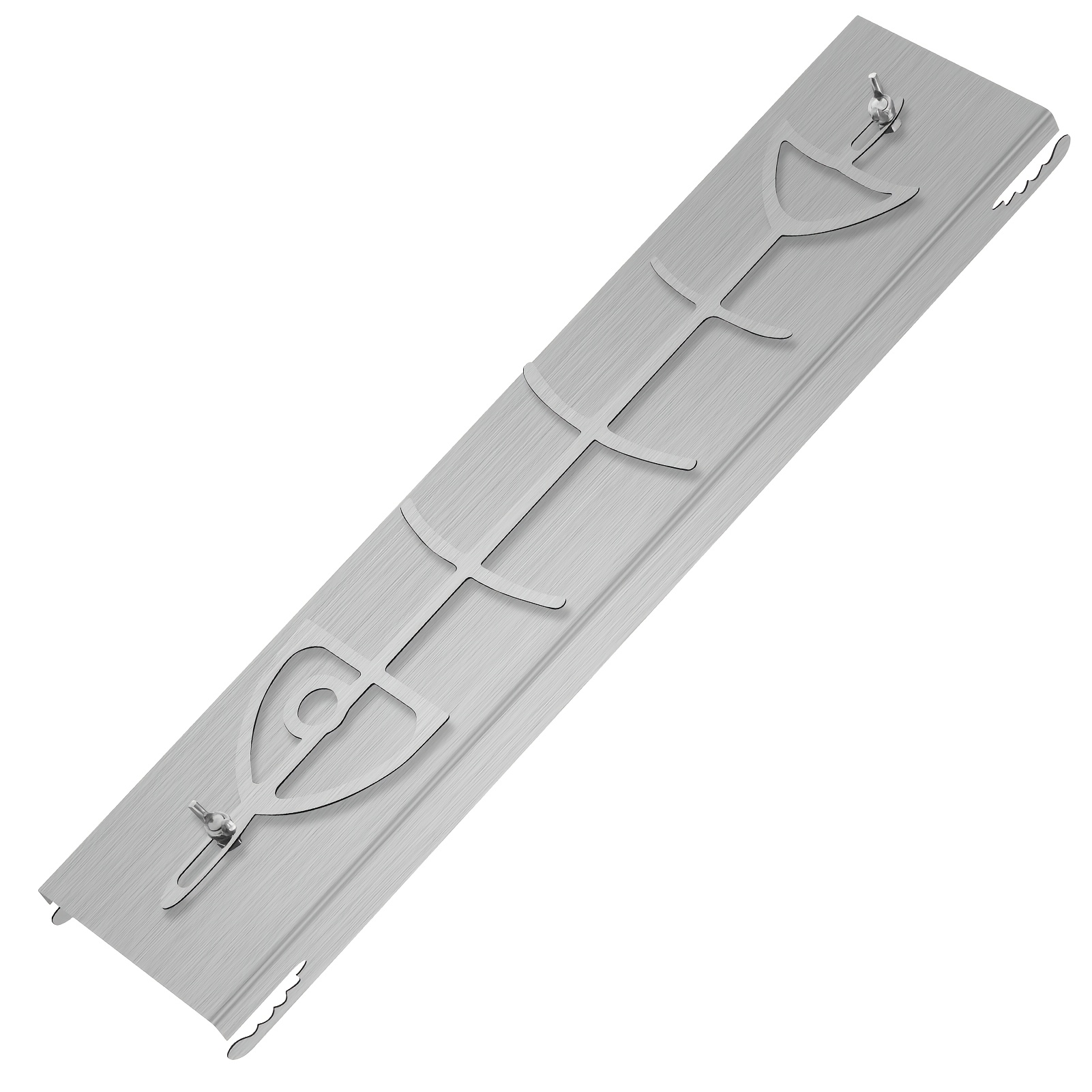 Image of 52*11.5*4cm Grill Fish Rack Salmon Rack Grill Fish Rack Stainless Steel Rack Flame Grill Food Rack Grill Tray For Outdoor Grilling Tools Suitable For Restaurants