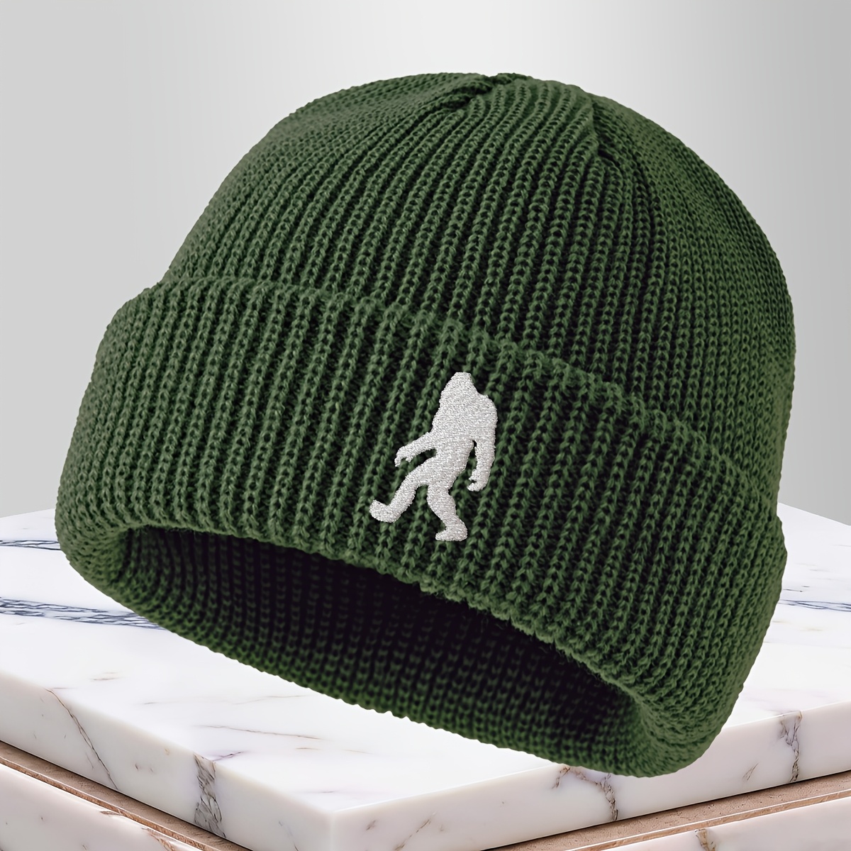 TEMU Suitable For Winter Hat - Unisex Brimless Beanie With / Embroidery, Matching Couple's , Lightweight Warm Ski Hat For , Christmas Gifts, Outdoor