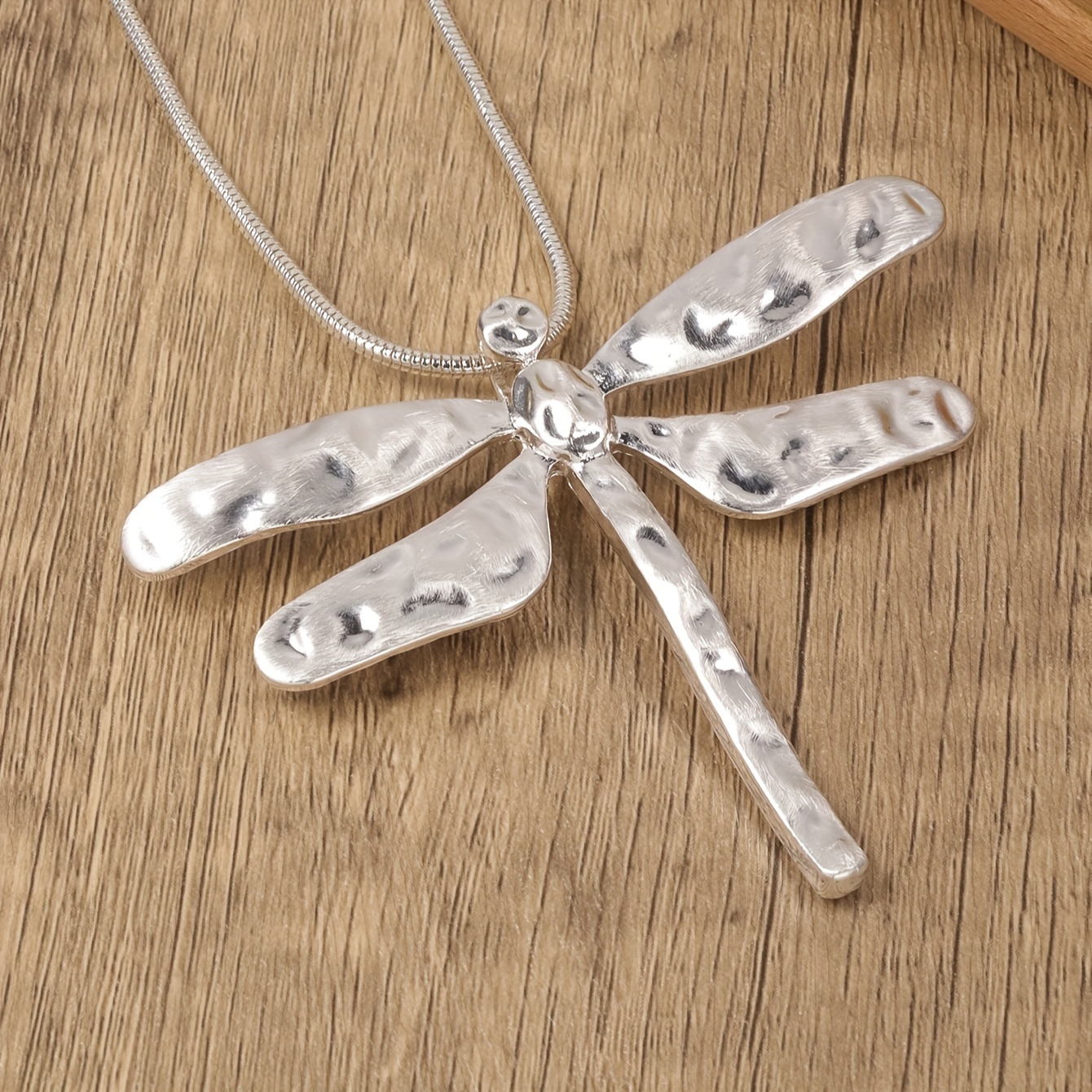 Women's Dragonfly Pendant Long Sweater Chain Necklace