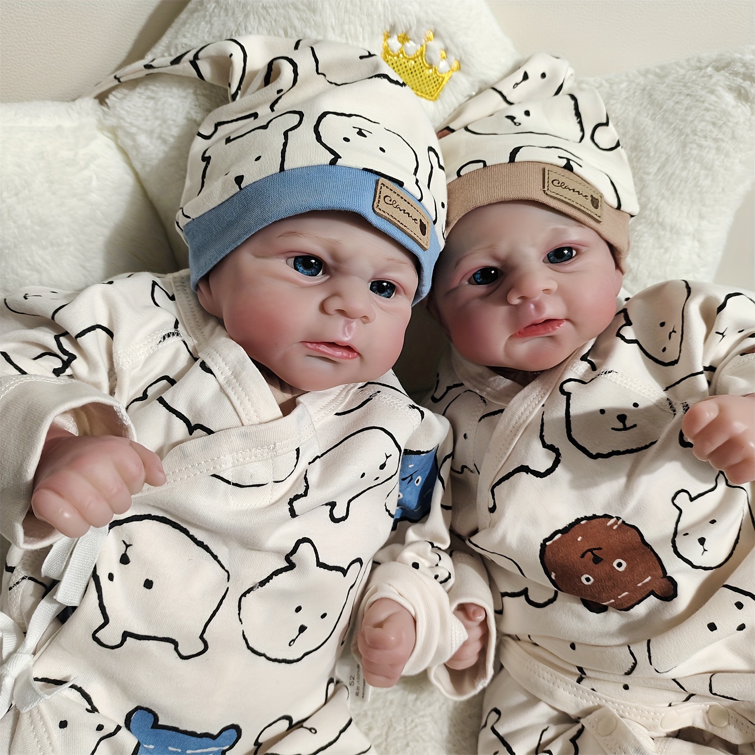 Soft Silicone Vinyl Cloth Body Lovely Newborn Baby Twins Boy - Temu