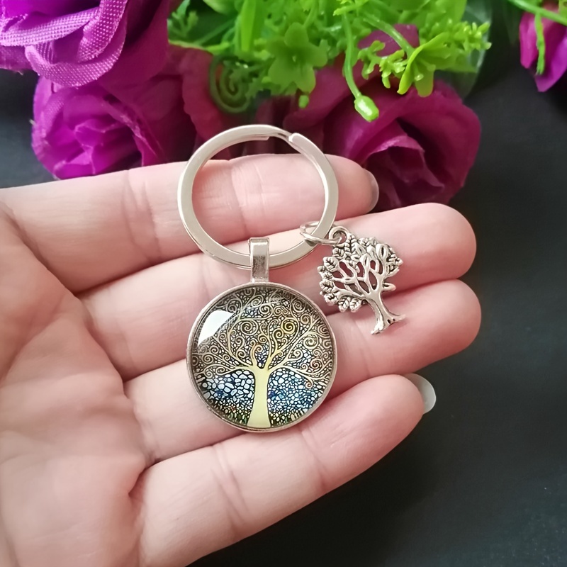 Tree Of Life Keychain Art Mandala Ladies And Men Father's Day Commemorative Gift