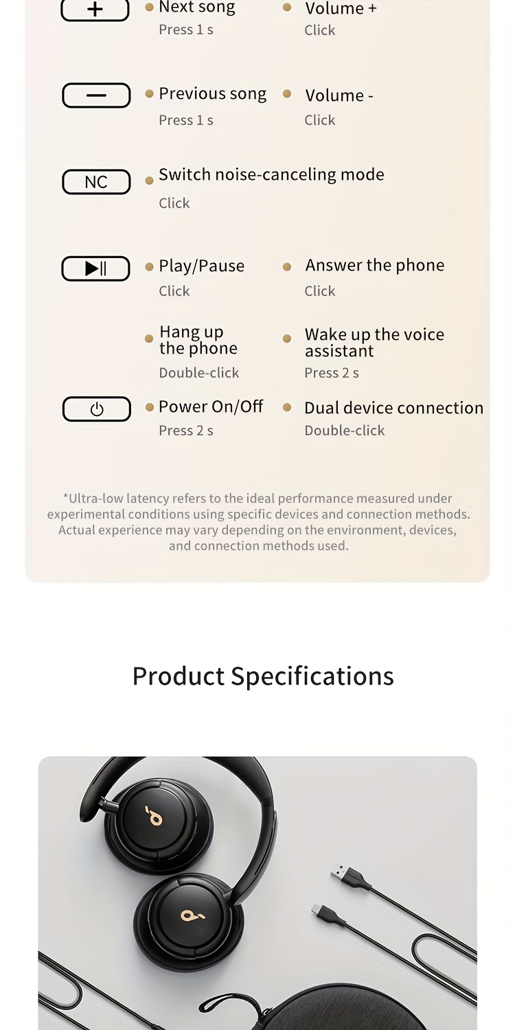 Soundcore Life Q30 by Anker Active Noise-canceling Wireless Headphones, 70 Hours Playback Time, Comfortable to Wear, Multi-point Connection, High-resolution Sound Quality, Built-in Microphone, Suitable for Running, Office, and Studying