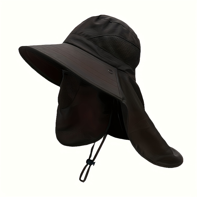 TEMU A 1pc Summer Sun Hat With A Large Brim That Covers , Suitable For Outdoor Activities Such As Cycling, Fishing, And Hiking., Suitable For