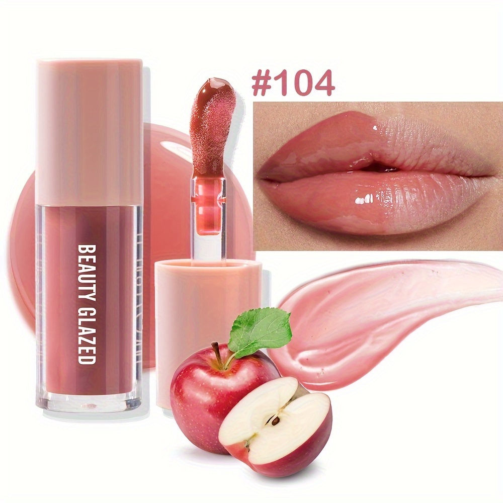 1pc Long-lasting Hydrating Lip Gloss, Durable & Waterproof - Easy Application For Beginners, , Types, Plant-based Squalane Formula, Makeup Essential| Lip Gloss|waterproof Formula