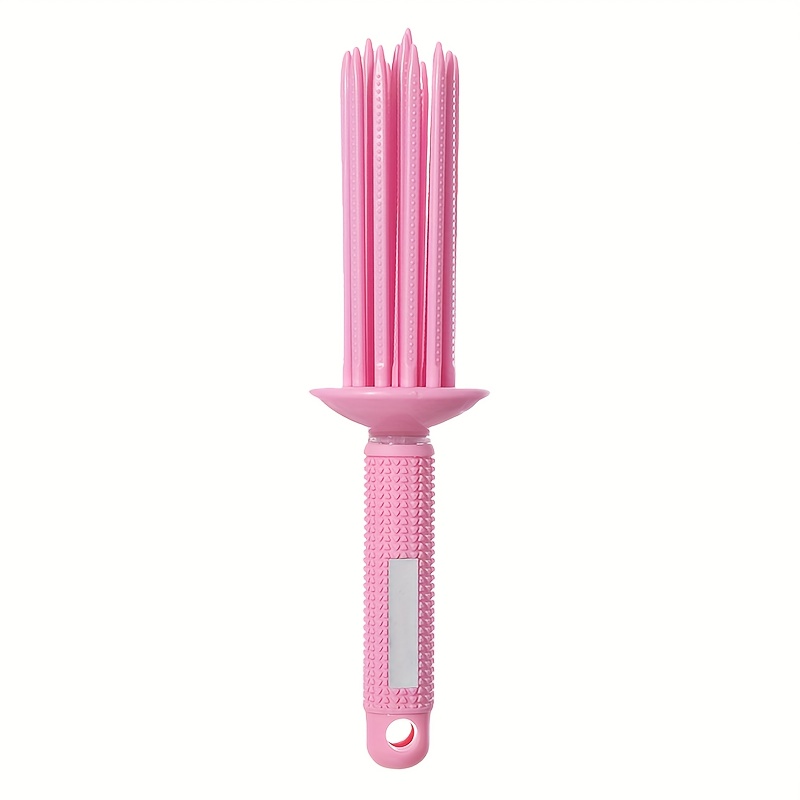 TEMU Brosse à boucler ronde, Brosse à cheveux, Peigne à boucler volumateur, Bâton à boucler rond, Outil de coiffure, Boucles volumineuses naturelles,