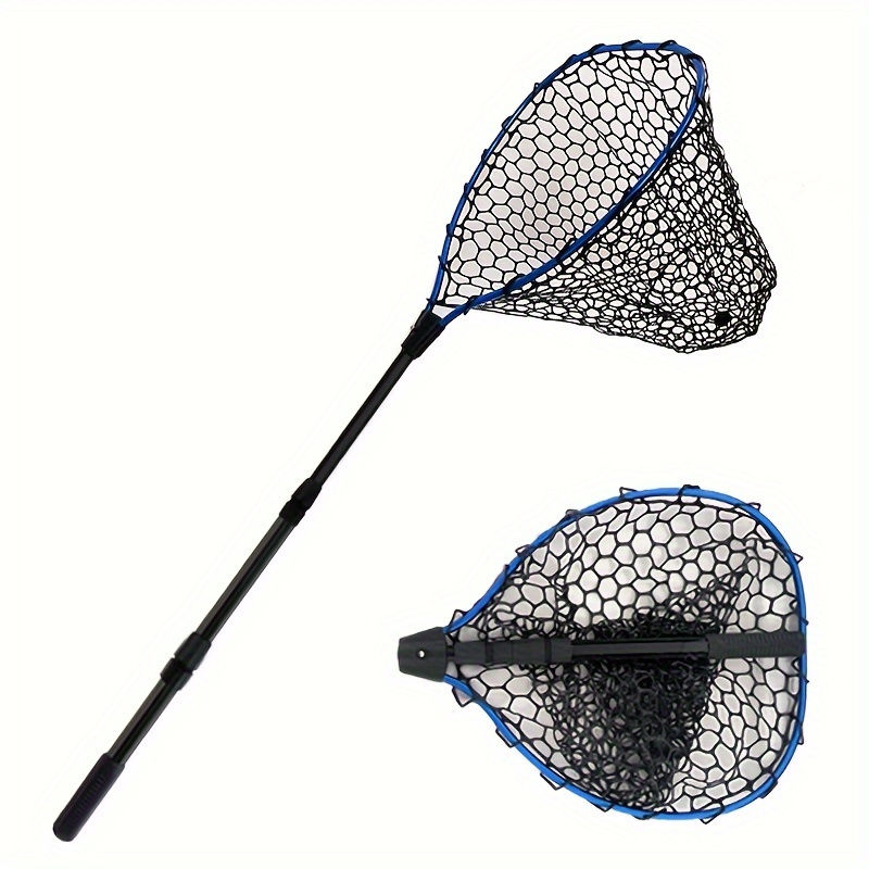 Sea 3-section Telescoping Aluminum Alloy With Heavy-duty Collapsible Pole, Adjustable Length (63.38in Full) & Of Gel/ Silicone Landing Net Bowl Suitable For Professional &