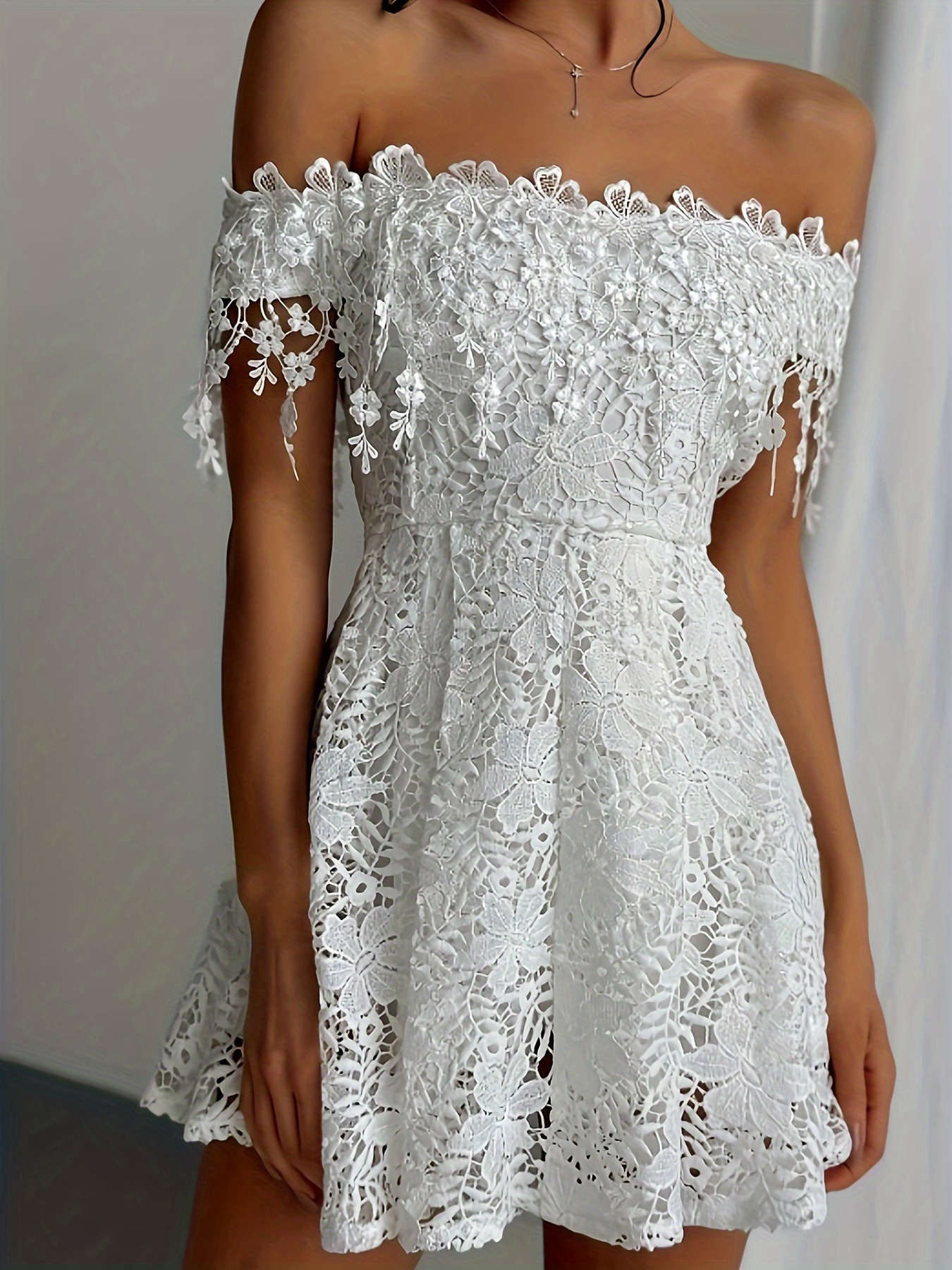 White Lace Dress Chocolate Two Sisters The Label Rivers Dress