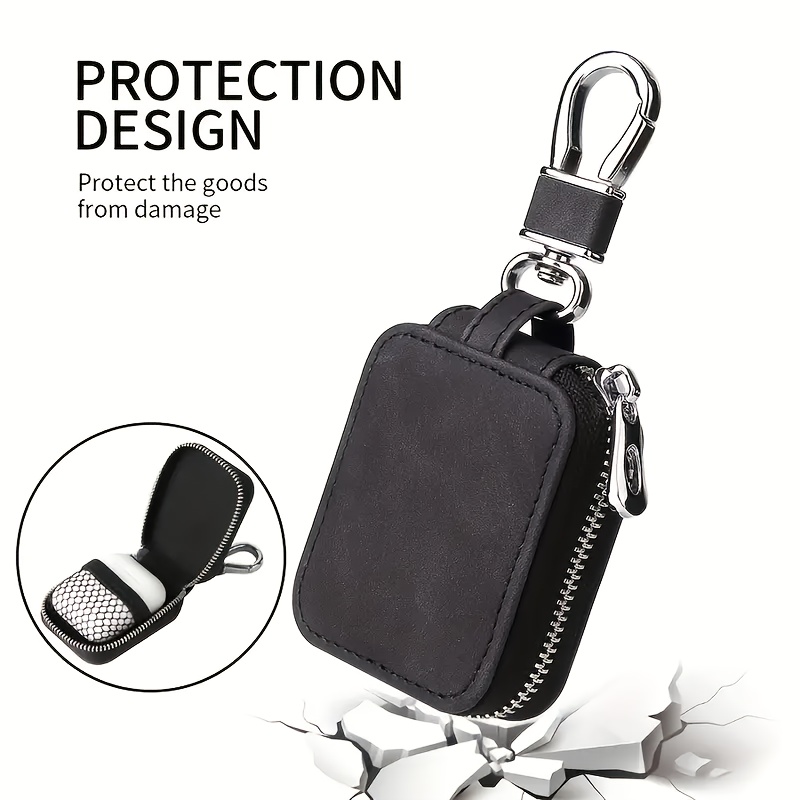 TEMU Pochette porte-clés multifonction à suspendre à la taille avec fermeture éclair, adaptée pour étuis d'écouteurs Bluetooth, porte-clés et