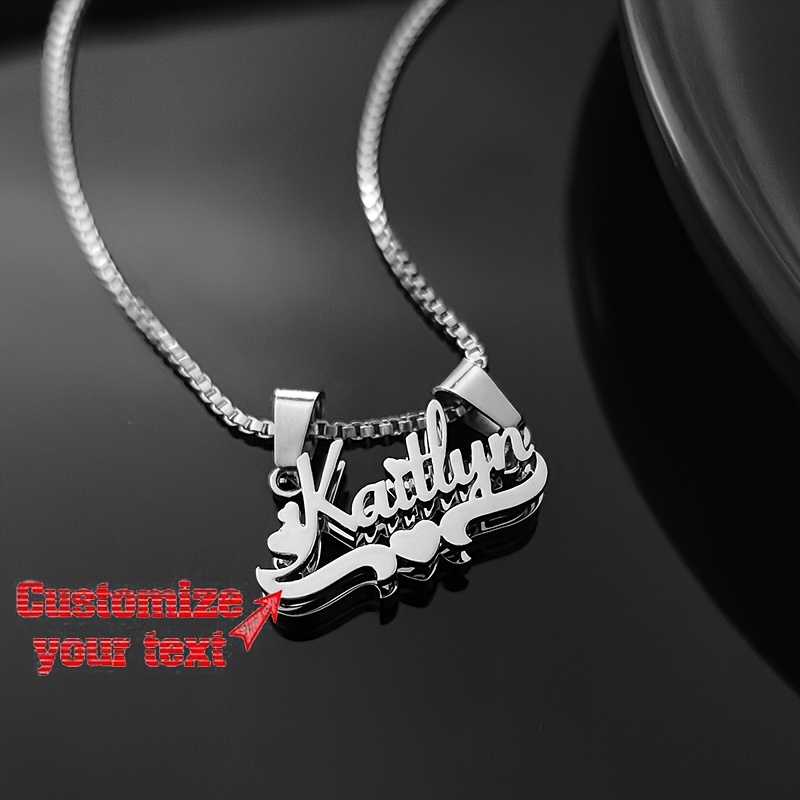 

Pendant Necklace , Personalized Tag, Jewelry For Girlfriend Or , No Plating, Non-magnetic, 316l Steel