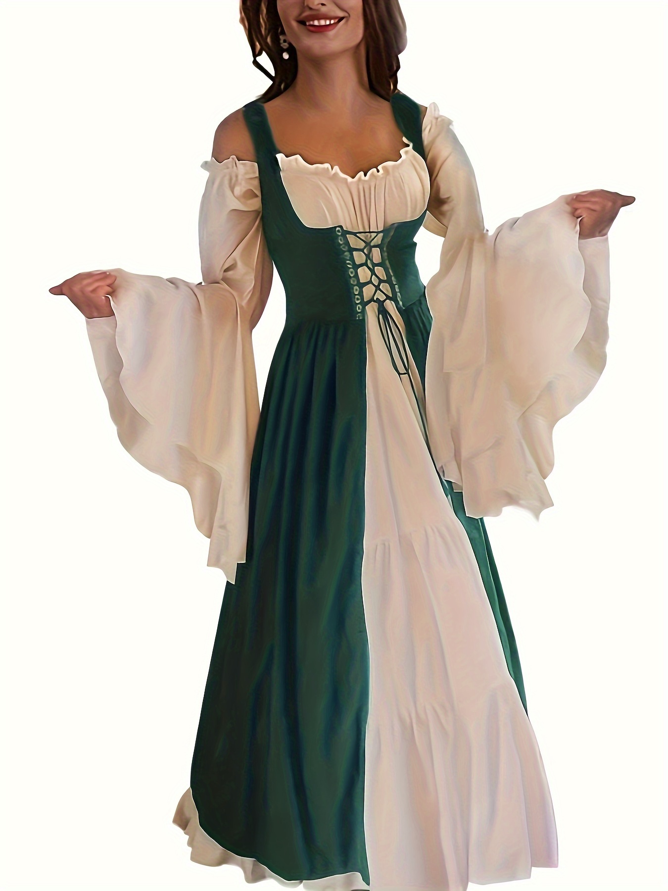 womens medieval renaissance costume role playing dress temu - Temu