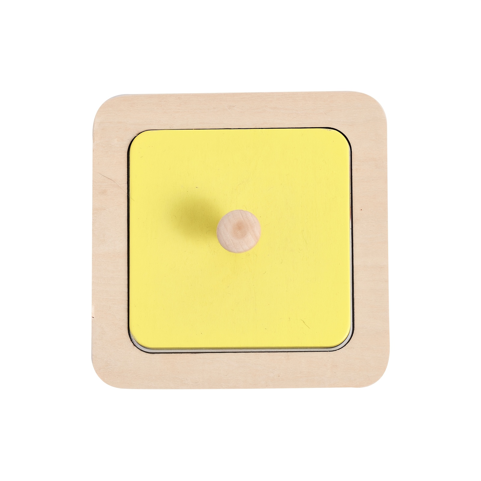 Image of Wooden Geometric Shape Matching Panel Children's Mirror Toy Puzzle Toy Hand Grip Board Christmas Halloween Birthday Gift