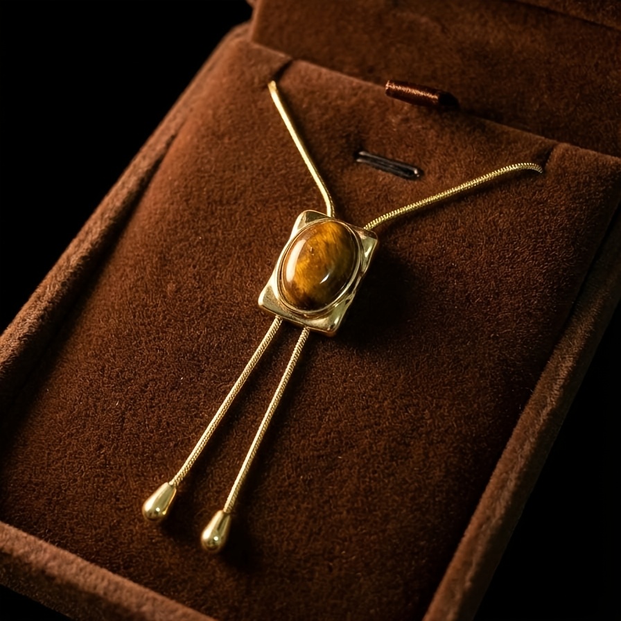TEMU Collier Bolo Réglable pour Femme - Bijou Pendentif Bohème Minimaliste Adapté , , aux Fêtes et aux Cadeaux du Nouvel An , Style Rétro, Polyvalent