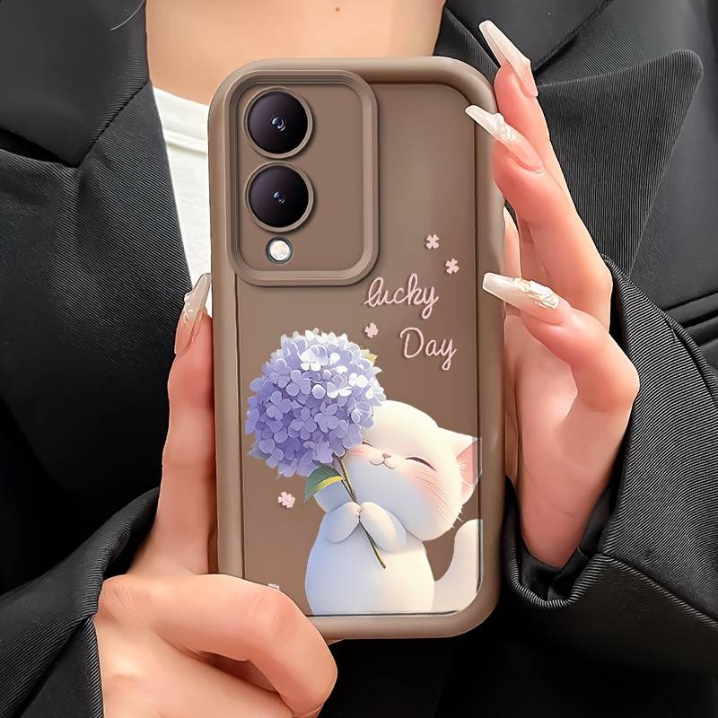 Custodia Portafoglio GOKEN Per Vivo Y17s – Pelle PU E TPU Con Slot Carte, Supporto Stand, Chiusura Magnetica (Viola Chiaro)