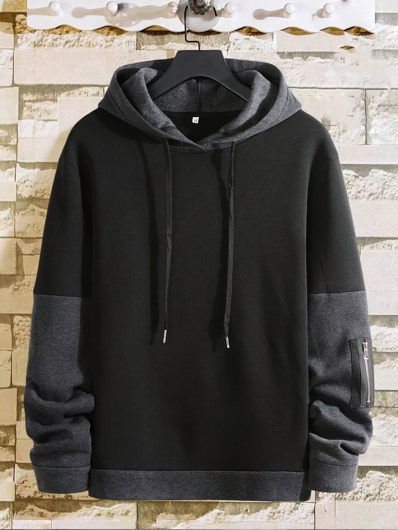 Fall Hoodies for Women Color Block Hooded Sweatshirt Basic Zip-Up