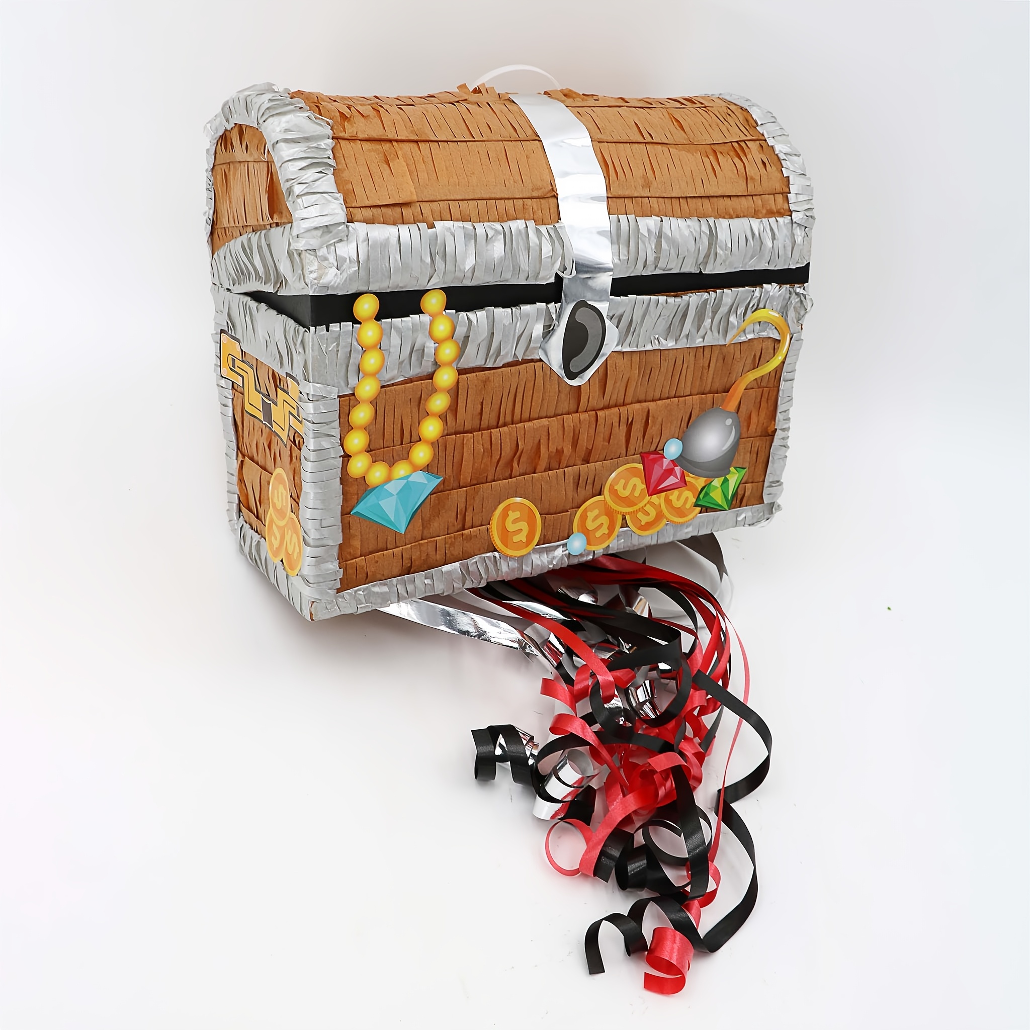 TEMU Piñata Coffre au en Corde, 1pc, Pas Besoin de Frapper, Sûr et Amusant, Convient pour les Décorations de Fête d'Anniversaire, les Réunions , les