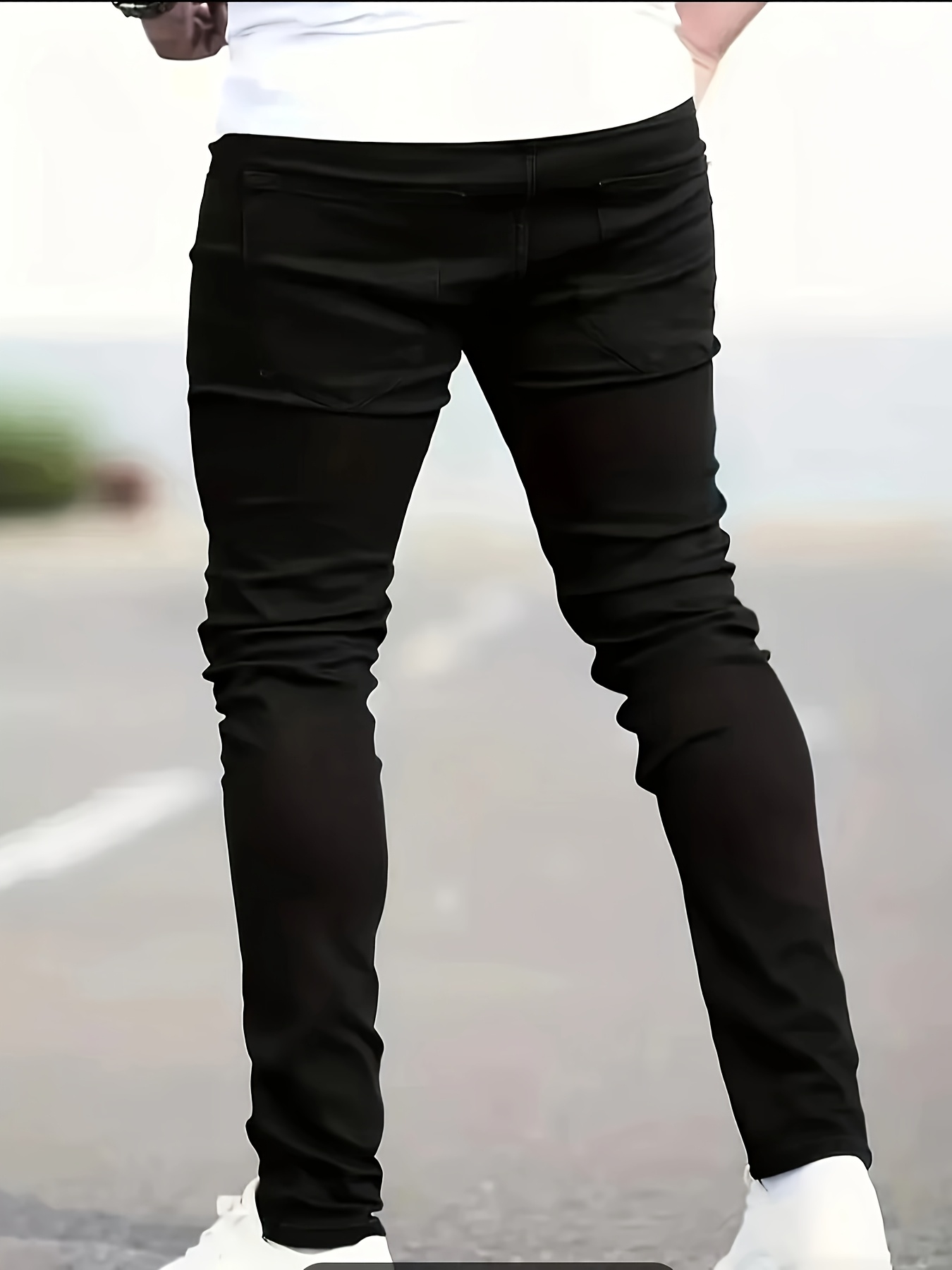 New Spring And Autumn Collection for Men, Featuring Slim-Fit Pants Made of Stretchy Denim, Perfect for Casual And Stylish Looks with Comfortable Elastic Fabric