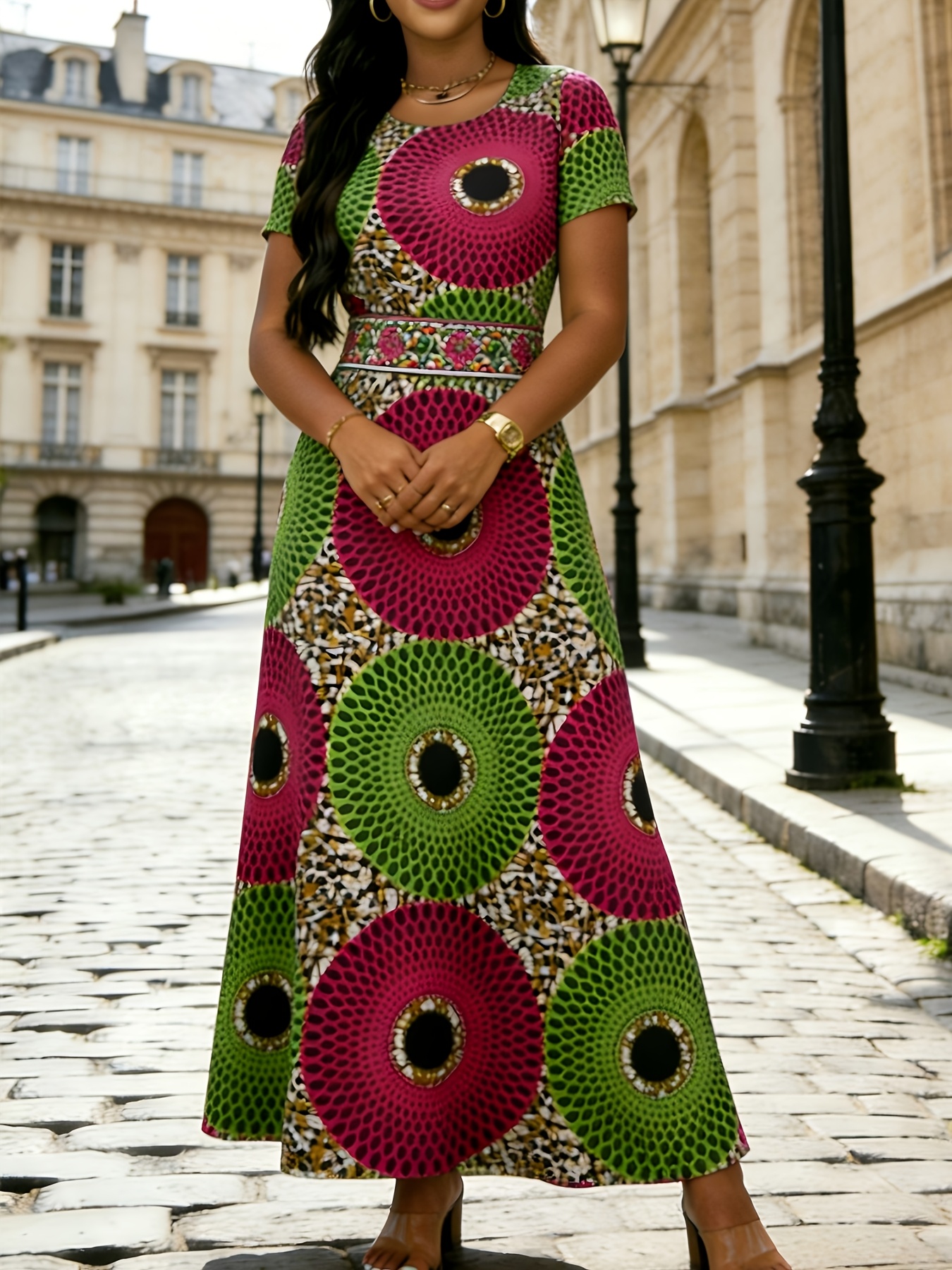 woman african dress sold on Temu United States