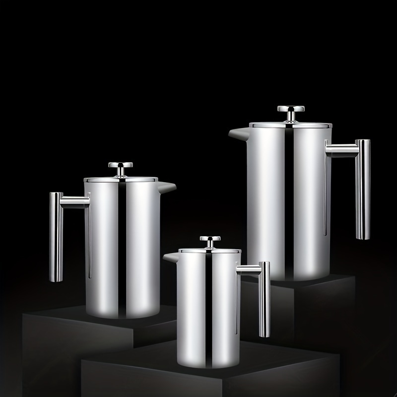 Stainless Steel French Press Coffee Maker, Insulated Design