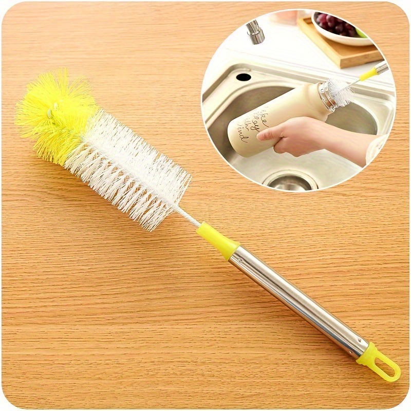 

Extra Long Bendable Nylon Bristle Cleaning Brush For Vacuum Insulated Bottles, Glass Jars, And Kitchen Use - No Electricity Needed, Suitable For Living Room, Outdoor And Kitchen Use