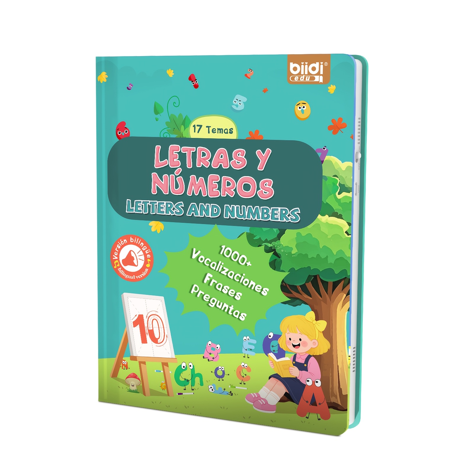 TEMU Libros de audio bilingües inglés-español de números y letras, regalos de Navidad y Día del Niño