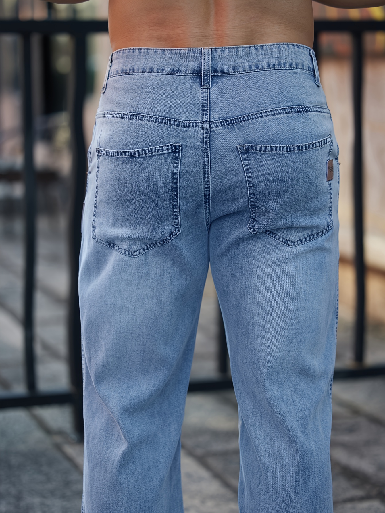 2025 Spring/Summer New Embroidered Men'S Straight Pants, Stylish Streetwear Versatile Cool Trendy Men'S Faux Denim