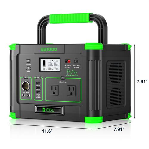 1000w portable power station solar generator 999wh 2000w power station with 110 sine wave ac display pd 60w usb c fast charging backup battery for home emergency outdoor trips