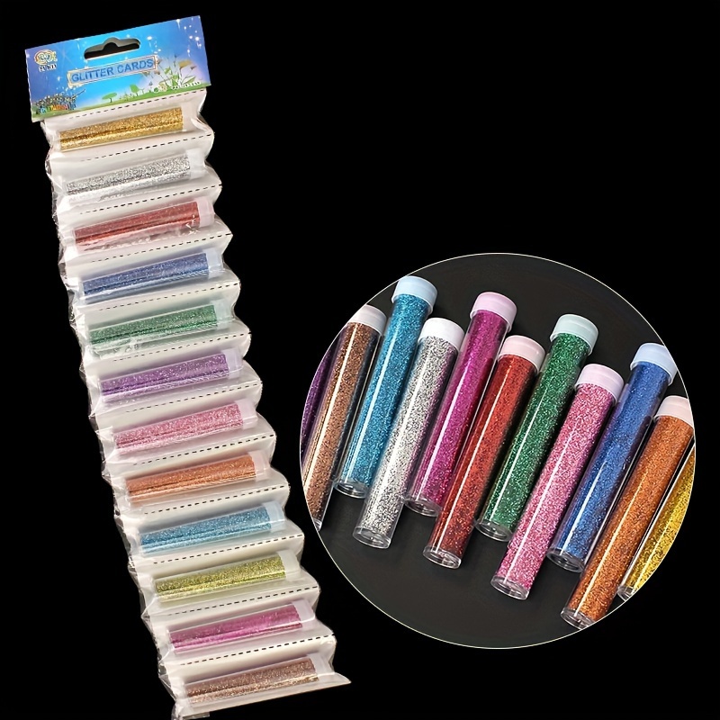 TEMU 12 Colors Glitter Glitter Glitter For Painting, Crafts, Drip Glue, Candle Making 7g Glitter For Christmas Decoration For Drip Glue